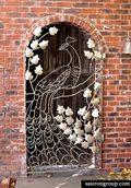 Forged White Bird Backyard Door