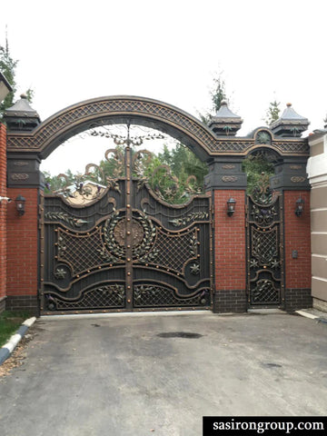 Custom Ornamental Forged Iron Gates 12feet x 24feet